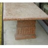  Table rectangulaire en marbre rose sur  Moinat SA  - Antiquités décoration