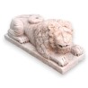 Pair of Verona pink marble lions at  Moinat SA  - Antiques and home décor