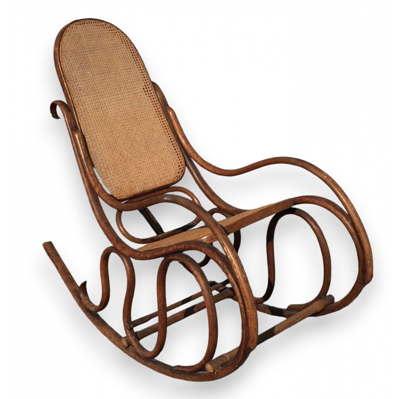 Fauteuil à bascule en bois thermoformé KOHN