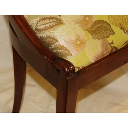 Empire-style Gondola chair in cherry wood at  Moinat SA  - Antiques and home décor