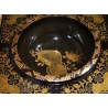 Moinat SA 出品的黑色与金色漆艺插花架 - 古董与装饰品