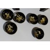 Moinat SA 出品的黑色与金色漆艺插花架 - 古董与装饰品