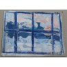 Paintings | Oil on cardboard, ‘Fenètre bleue’, signed HAURI Moinat SA  – Antiques and home décor