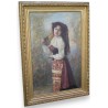 Paintings | Painting entitled ‘Young Italian Woman’, signed NAPOLI Moinat SA  – Antiques and home décor