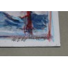 Paintings | Oil on cardboard, ‘Red Window’, signed HAURI Moinat SA  – Antiques and home décor