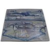 Paintings | Oil on wood, ‘Blue Landscape’, signed HAURI Moinat SA  – Antiques and home décor