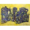 Paintings | Painting entitled ‘Sculpture’ by A. LAGROUNI, 89 Moinat SA  – Antiques and home décor