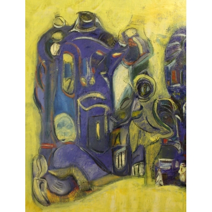 Paintings | Painting entitled ‘Sculpture’ by A. LAGROUNI, 89 Moinat SA  – Antiques and home décor