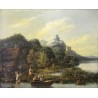 Paintings | Painting entitled ‘Mountain Lake’, attributed to J.J. CHALON Moinat SA  – Antiques and home décor