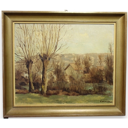 Tableau \"Onex\" signé L. WIDMER 1946