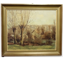 Tableau "Onex" signé L. WIDMER 1946