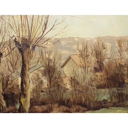 Paintings | Painting entitled ‘Onex’ by L. WIDMER, 1946, Moinat SA  – Antiques and home décor