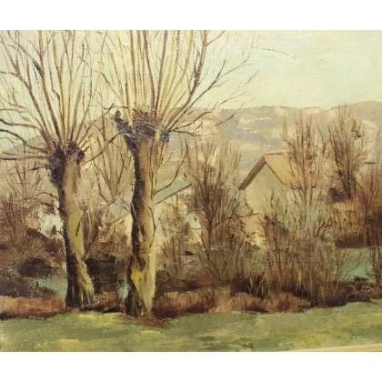 Paintings | Painting entitled ‘Onex’ by L. WIDMER, 1946, Moinat SA  – Antiques and home décor
