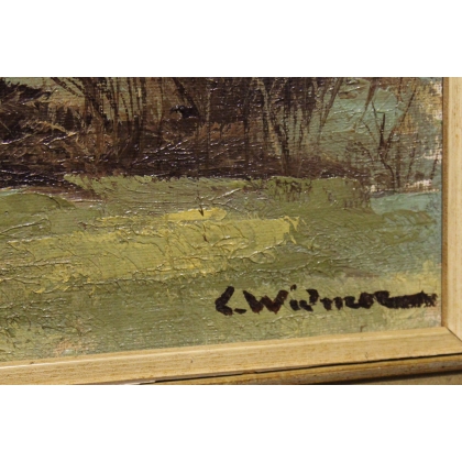 Paintings | Painting entitled ‘Onex’ by L. WIDMER, 1946, Moinat SA  – Antiques and home décor