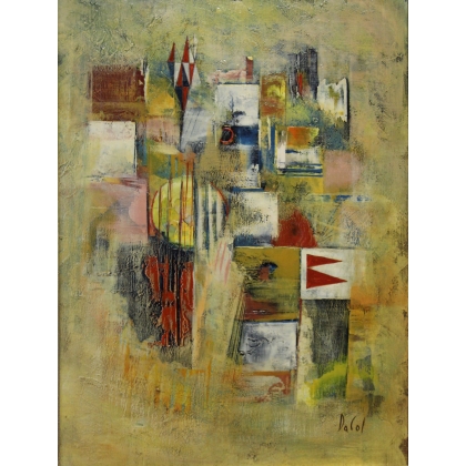 Paintings | Painting entitled ‘Fanions’ by DACOL Moinat SA  – Antiques and home décor