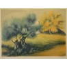 Litho "Paysage de Provence" signé ZAROU 163/195  sur Moinat SA  - Antiquités décoration -  Gravures, Lithos