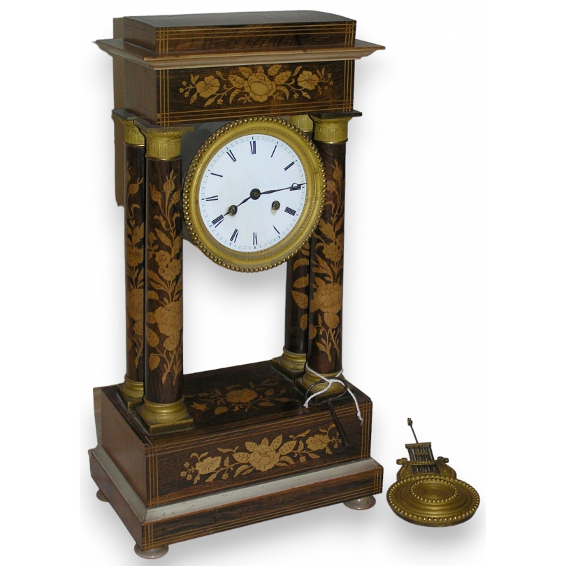 Charles X marquetry clock. at  Moinat SA  - Antiques and home décor