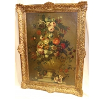 Tableau "Bouquet de fleurs" att. BELIN DE FONTENAY