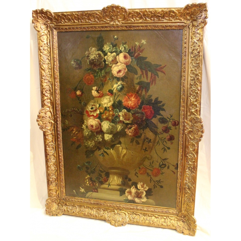 Tableau "Bouquet de fleurs" att. BELIN DE FONTENAY