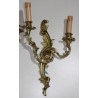  Paire d'appliques style Louis XV à 2 lumières sur  Moinat SA  - Antiquités décoration