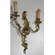 Paire d'appliques style Louis XV à 2 lumières