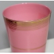 Vase en opaline rose à décor doré