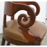 Brown leather restaurant armchair by Moinat SA – Antiques and interior design