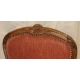 Chaise Louis XV recouverte de velours rose