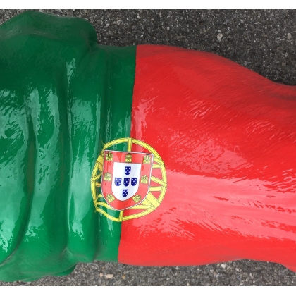 Bulldog anglais en résine \"Portugal\"