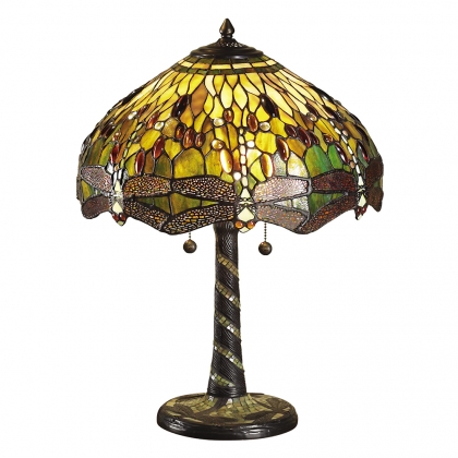 Lampe "Libellules vertes" style Tiffany