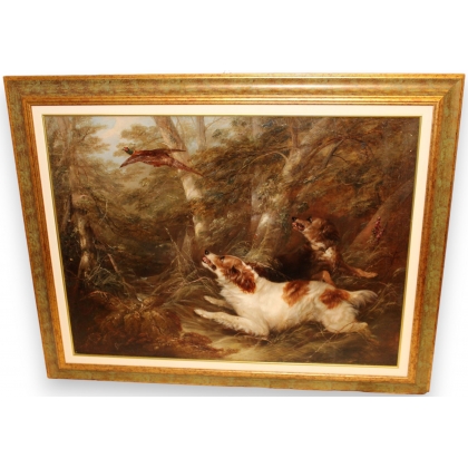Tableau \"Deux setters\" signé G. ARMFIELD