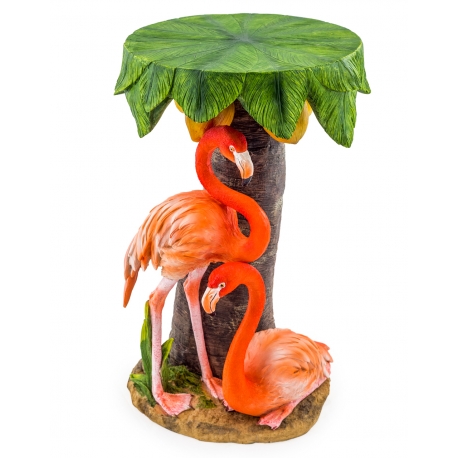  Guéridon "Flamants roses sous un palmier" sur  Moinat SA  - Antiquités décoration