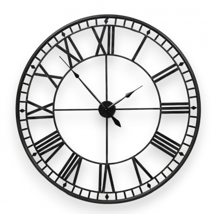 Large openwork wrought-iron wall clock at Moinat SA – Antiques and home décor