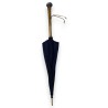 Blue silk parasol with porcelain knob at  Moinat SA  - Antiques and home décor