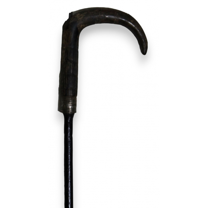Rifle-style walking stick with a chamois-horn handle at Moinat SA – Antiques and decorative items