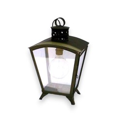 Lanterne Directoire en tôle peinte verte.