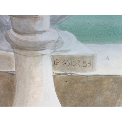 Paintings | Large panoramic oil-on-canvas panel by Moinat SA  - Antiques and home décor