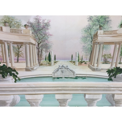 Paintings | Large panoramic oil-on-canvas panel by Moinat SA  - Antiques and home décor