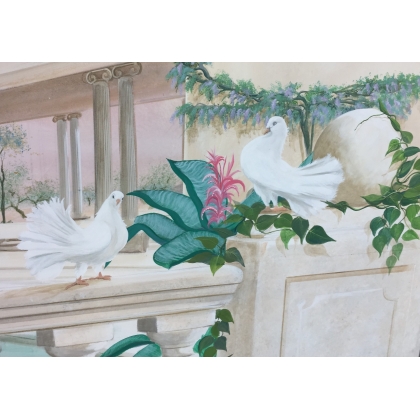 Paintings | Large panoramic oil-on-canvas panel by Moinat SA  - Antiques and home décor