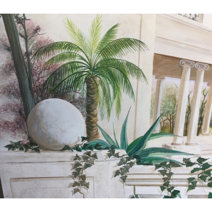 Paintings | Large panoramic oil-on-canvas panel by Moinat SA  - Antiques and home décor