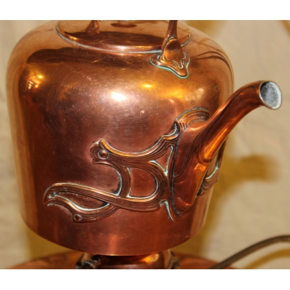 WMF Art Nouveau samovar in copper and brass at Moinat SA – Antiques and home décor