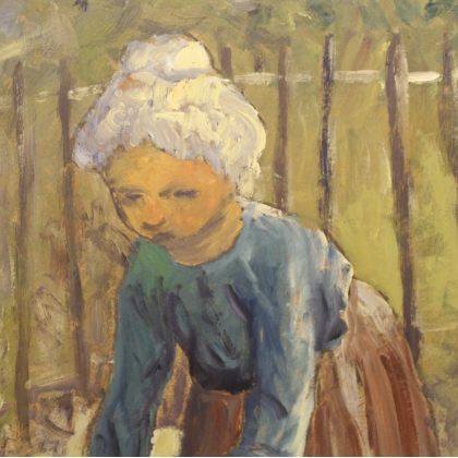 Paintings | Painting entitled ‘Child with a Doll’ by K. SCHENK, Moinat SA  – Antiques and home décor