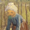 Paintings | Painting entitled ‘Child with a Doll’ by K. SCHENK, Moinat SA  – Antiques and home décor