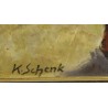 Paintings | Painting entitled ‘Child with a Doll’ by K. SCHENK, Moinat SA  – Antiques and home décor