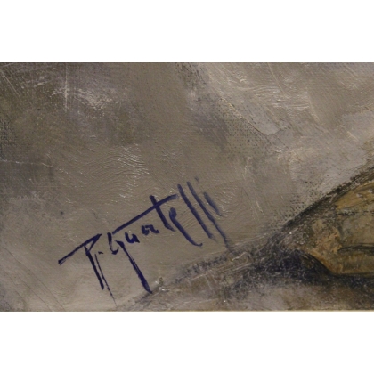 Paintings | Painting entitled ‘Hunter’ signed R. GUATELLI Moinat SA  – Antiques and home décor