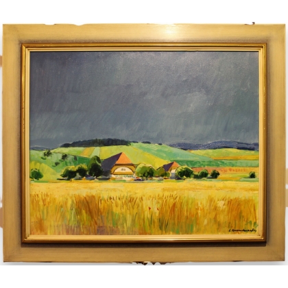 Tableau \"Ferme bernoise\" signé A. NEUENSCHWANDER
