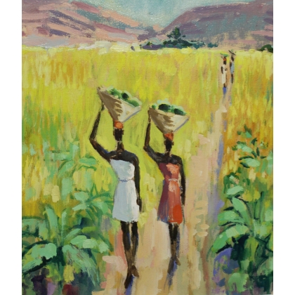 Paintings | Painting entitled ‘Haitian Landscape’ signed A. NEUENSCHWANDER Moinat SA  – Antiques and home décor