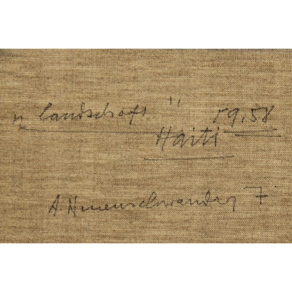 Paintings | Painting entitled ‘Haitian Landscape’ signed A. NEUENSCHWANDER Moinat SA  – Antiques and home décor