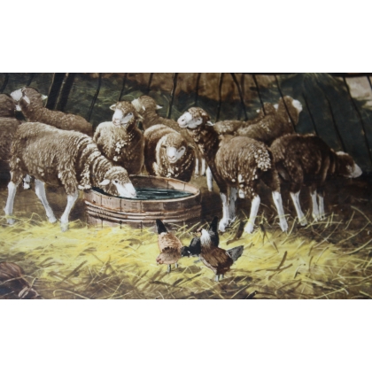 Paintings | Painting entitled ‘Bergerie’ by MÉNARD Moinat SA  – Antiques and home décor