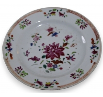 Assiette en porcelaine chinoise "Fleurs"